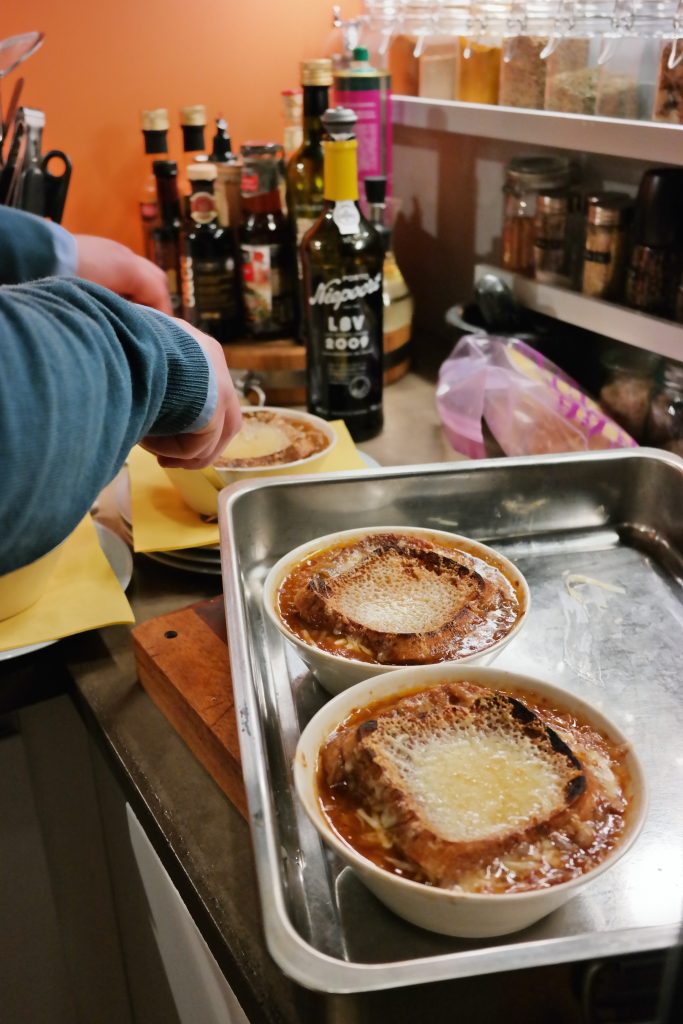 Fransk løksuppe hos J & C