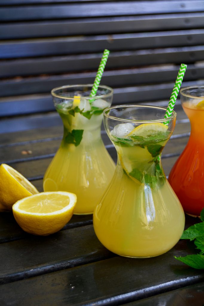 Ingefær- og myntelemonade..