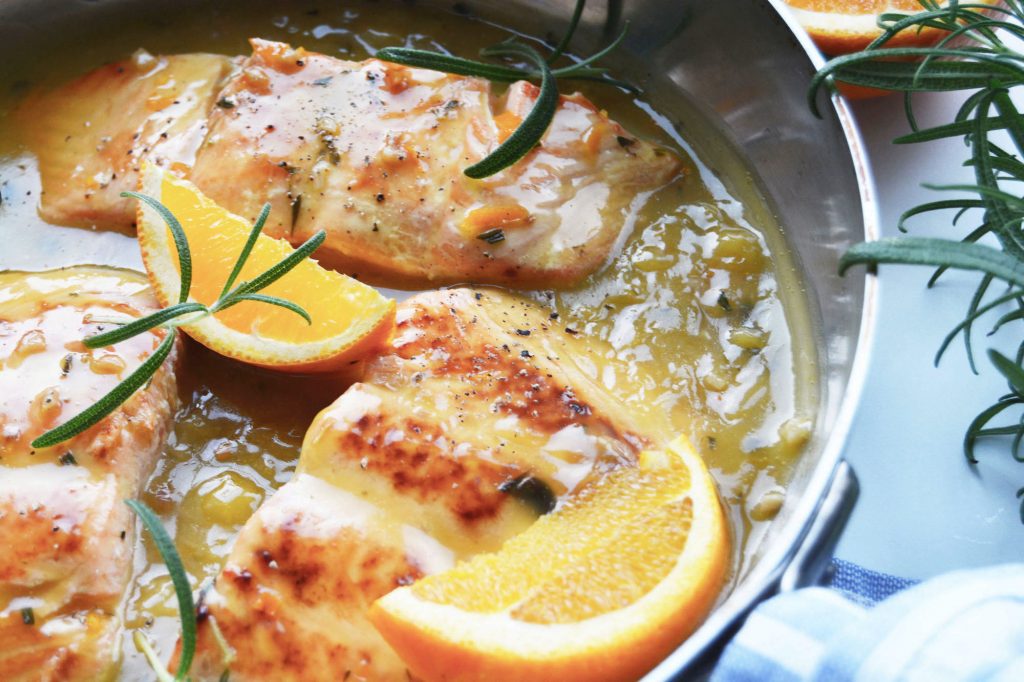 Pannestekt laks og appelsinsaus kopi kopi